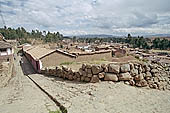 Peru, Chinchero, traditional houses built on Inca stones